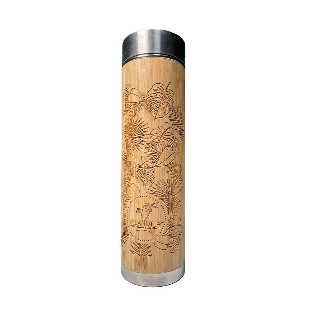 ISLANDTEA - Thermosflasche aus Bambus mit Infuser